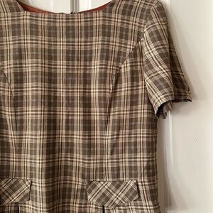 Vintage Virgo II Plaid 1960’s Secretary Dress - Womens M/L